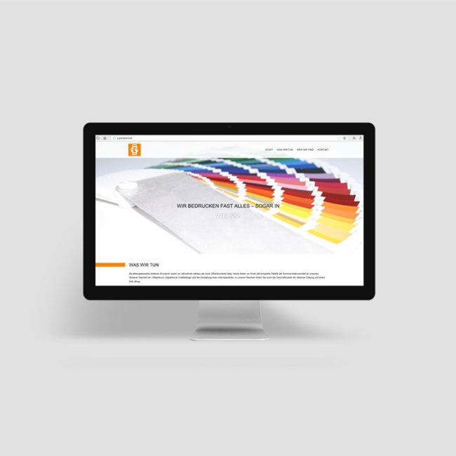 Webdesign für die Druckerei Grandpierre - Onepager in WordPress