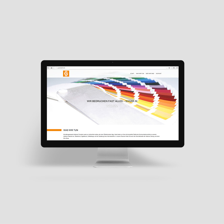Webdesign für die Druckerei Grandpierre - Onepager in Wordpress